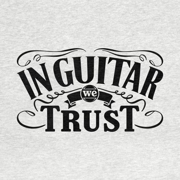 Guitarist Slogan In Black Print by sarahwolffie